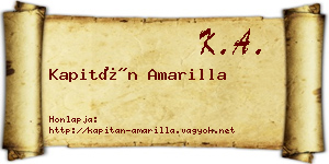 Kapitán Amarilla névjegykártya